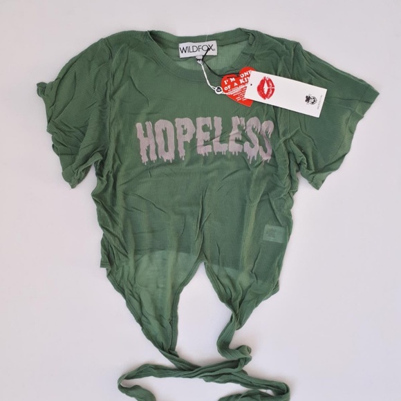 Wildfox Hopeless Cowgirl T Grass Stain - Picture 3 of 3